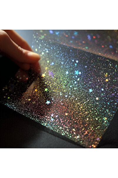 Choice1 50 قطعة من ورق ملصقات هولوغرافية على شكل نجمة S، مقاس 2.9 × 4.1 بوصة،...