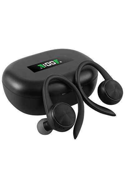 Choice سماعات أذن رياضية لاسلكية سوداء بتقنية بلوتوث 5.0، مقاومة للماء بمعيار...