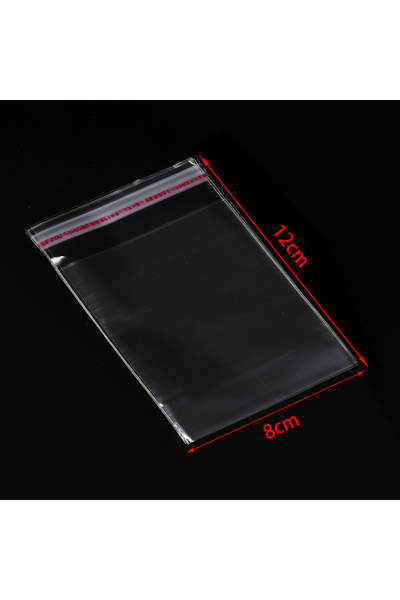 Choice3 100pcs 8X12cm OPP self sealing transparent plastic bag cellophane sel...