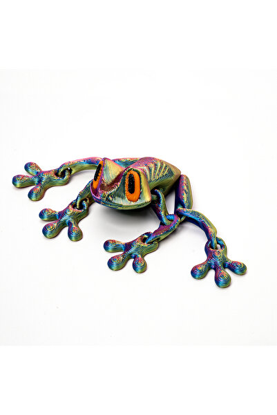 Choice3 Dazzling 3D Printed Magnetic Articulated Frog Fidget Toy Cute Flexi A...