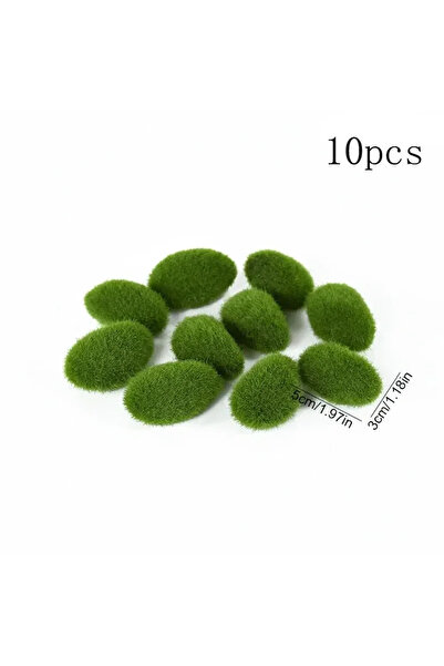 Choice ١٠ قطع من أحجار الطحالب الاصطناعية، ٥×٣ سم، كرات طحالب صناعية، نباتات ...