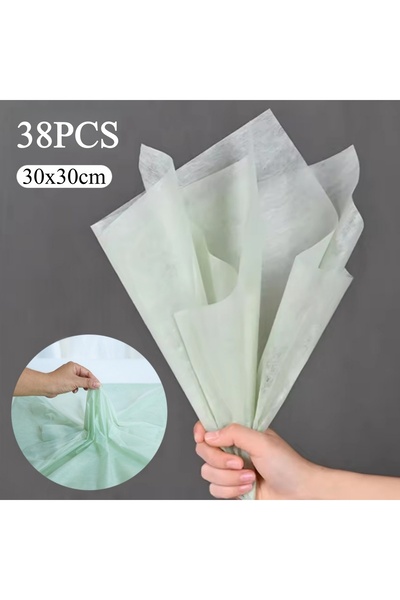 Choice 38PCS-Light green-S 38pcs flower arrangement wrapping paper, cotton fl...