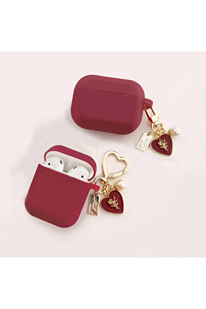 choice2 سلسلة مفاتيح زهرة حمراء كلاسيكية لسماعات AirPods 1 و2 و1، غطاء سماعات...