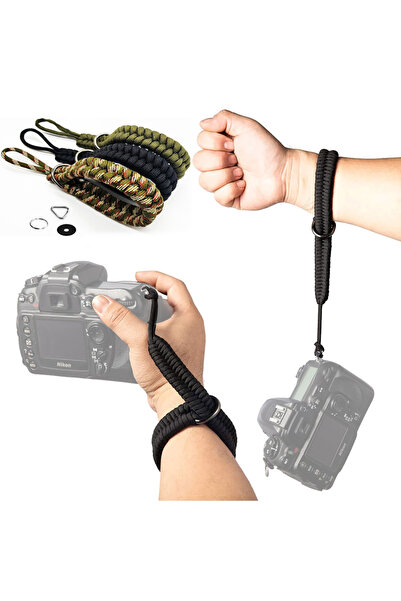 choice2 سوار معصم عالمي لكاميرات DSLR بلون أخضر مموه، مناسب لكاميرات كامون ون...