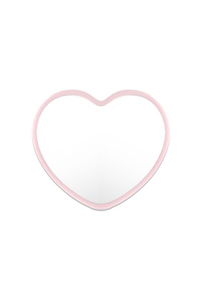 Choice3 مرآة صغيرة محمولة باليد، وردية اللون، أحادية الجانب، على شكل قلب، عال...