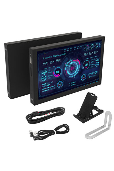 Choice شاشة TURZX سوداء مقاس 5 بوصات، منفذ USB من النوع C، شاشة IPS LCD بدقة ...