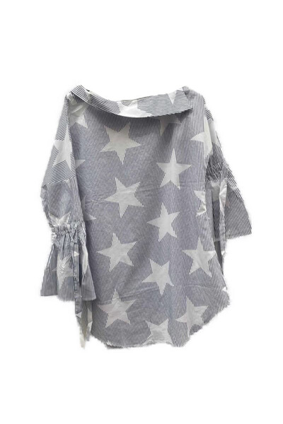 River Flower blouse B109 color white, size 42 EU