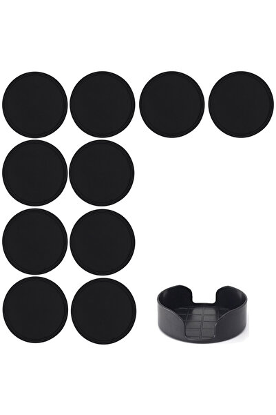 Choice4 ١٠ قطع من قواعد أكواب المشروبات المصنوعة من السيليكون مع حامل، مناسبة...