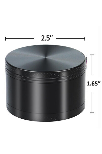Choice5 Black 2.5" 63MM Dry Herb Grinder Metal 4-layer Tobacco Grinder Se Mil...