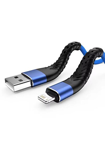 Choice1 كابل USB أزرق بطول 2 متر وقوة 3 أمبير لأجهزة iPhone 14 و13 و12 و11 Pr...