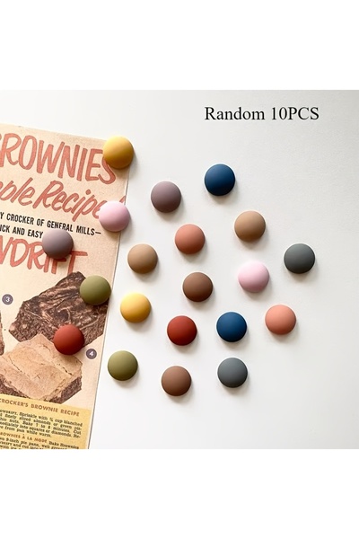 choice2 مجموعة من 10 قطع مغناطيسية دائرية للثلاجة، بلمسة نهائية غير لامعة، من...