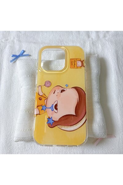 Choice15 غلاف هاتف بتصميم فتاة مصاصة صفراء ونجمة، متوافق مع أجهزة iPhone 17 و...