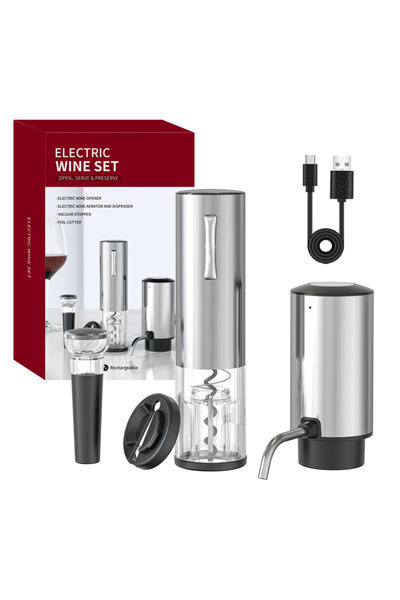 Choice مجموعة فتاحات نبيذ حمراء كهربائية قابلة لإعادة الشحن، فتاحات نبيذ أوتو...
