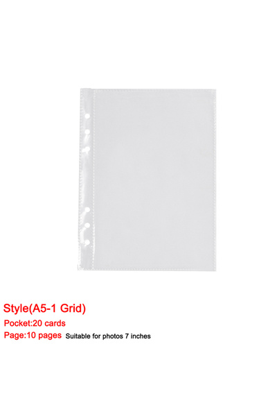 Choice4 Style(A5-1 Grid) A5 Laser Star Zipper Binder Collect Book Refill Orga...