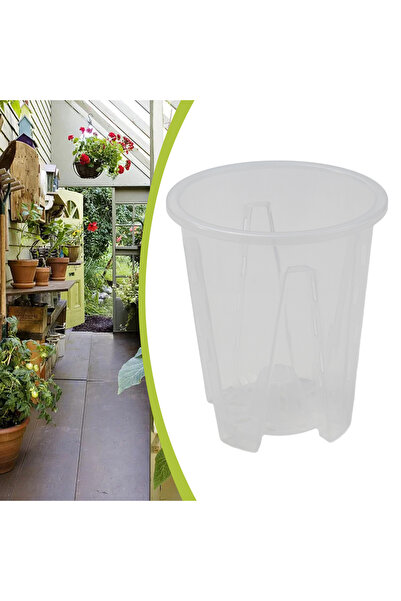 Choice1 أصيص زهور بلاستيكي شفاف للتحكم في الجذور، مقاس 14 سم، مزود بفتحات، من...