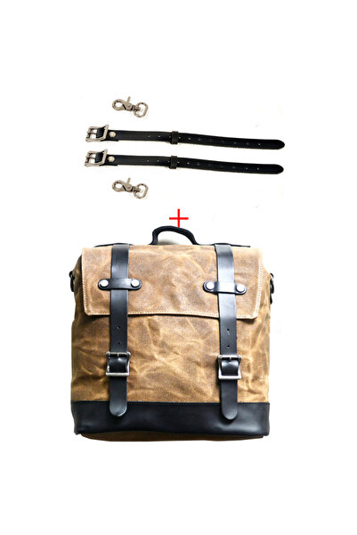 Choice3 Style A Khaki Vintage Motorcycle Bag Side Bag Side Box Side Bag Lugga...