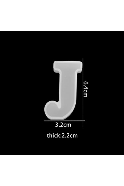 Choice6 قالب حرف J، 26 حرفًا، قوالب سيليكون للأحرف والأرقام، غراء كريستالي، ق...