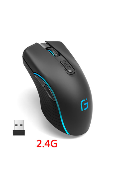 choice2 ماوس كمبيوتر أسود قابل لإعادة الشحن بتردد 2.4 جيجا هرتز، ثنائي الوضع:...