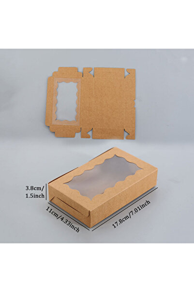 Choice1 ١٠ علب كيك بنية اللون بنافذة، علب مخبوزات ومعجنات للكيك والشوكولاتة و...