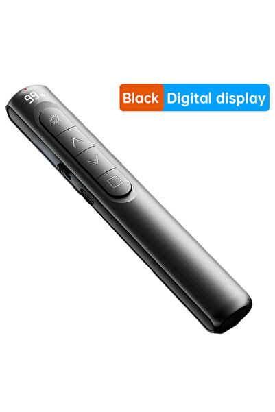 Choice1 قلم باوربوينت أسود لاسلكي قابل لإعادة الشحن من النوع C، قلم تحكم عن ب...