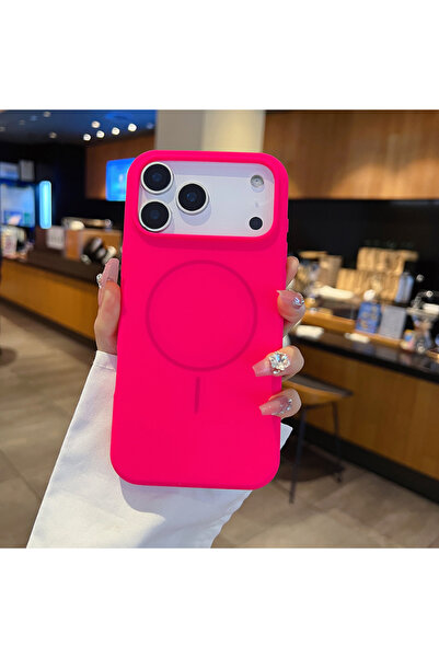 Choice18 غلاف هاتف سيليكون لون سادة لهاتف iPhone 17 Pro بتصميم زهرة اليراعة ا...