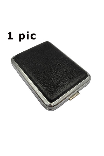 choice2 علبة كبريت معدنية سوداء واحدة مع ملصق، قابلة لإعادة الاستخدام، بزر وا...