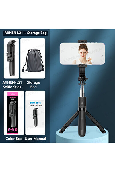 choice2 أضف حقيبة تخزين AXNEN L21، عصا سيلفي للهاتف، حامل ثلاثي القوائم للهات...