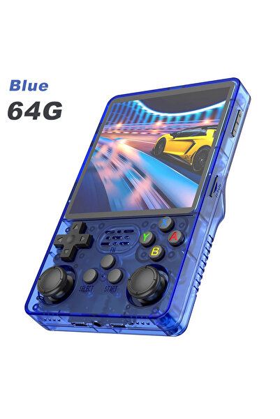 Choice8 جهاز ألعاب محمول أزرق بسعة 64 جيجابايت، شاشة كبيرة 4 بوصة بتقنية IPS،...
