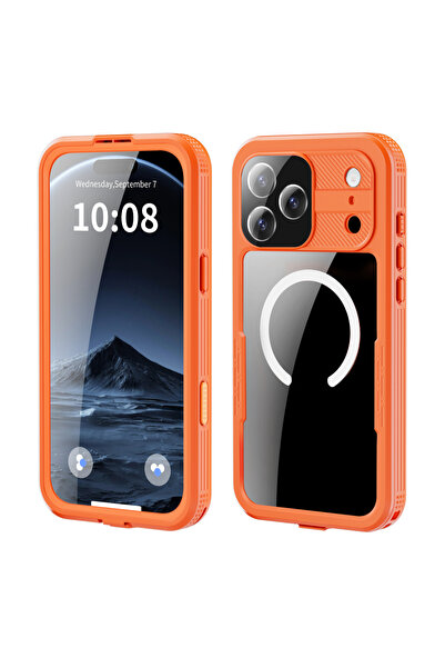 Choice6 غلاف هاتف iPhone 17 Pro Max باللون البرتقالي