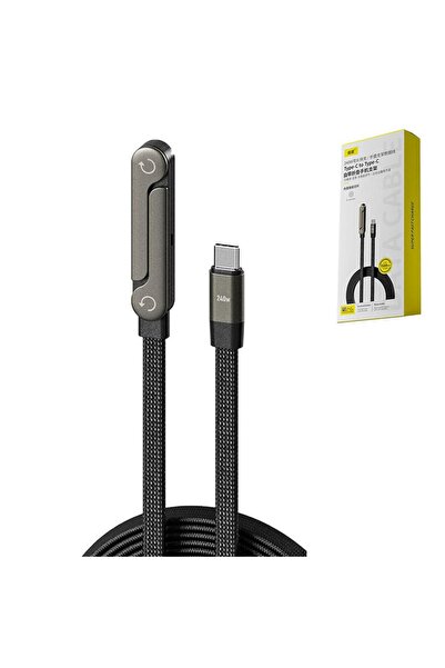 Choice حامل هاتف قابل للطي مع شاحن سريع من نوع C إلى C بقدرة 240 واط/65 واط/2...