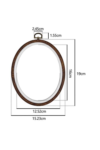 Choice5 Oval-15x19cm Plastic Retro Square Frame Embroidery Hoop Ring DIY Need...