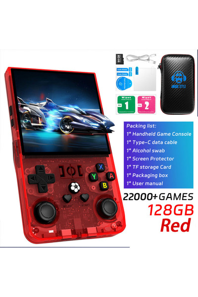 Choice3 جهاز ألعاب فيديو محمول قديم مفتوح المصدر Red-128G R36MAX، شريحة Cole ...