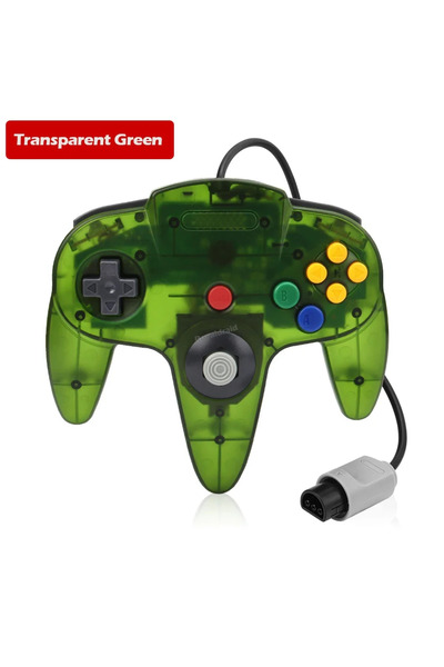 Choice Transparent Green NEW 8 Colors Wired Gamepad For N64 Cole Joypad Contr...