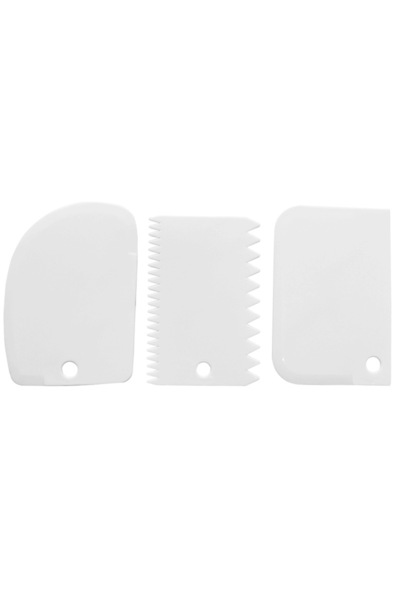 Choice 3 قطع/مجموعة مكشطة كريمة، أداة تنعيم، قوالب تقطيع عجينة السكر لتزيين ا...