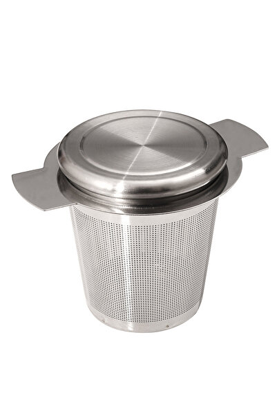 Choice1 فلتر شاي من الفولاذ المقاوم للصدأ بلون رمادي فاتح مع مقبض مزدوج، فلتر...