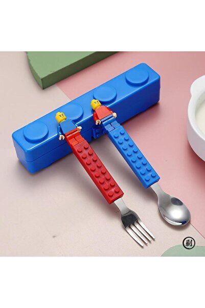 Choice شوكة وملعقة، مكعبات بناء إبداعية ممتعة وعالية القيمة، أدوات مائدة محمو...