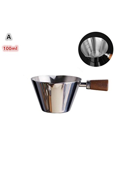 Choice5 A Silver Stainless Steel Coffee Measuring Cup - 100ml Multi-Purpose E...