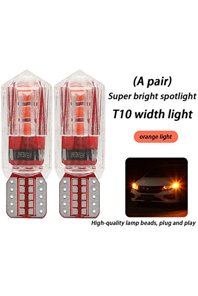 Choice10 orange light-1 pair Width light modified car led lens t10 small ligh...