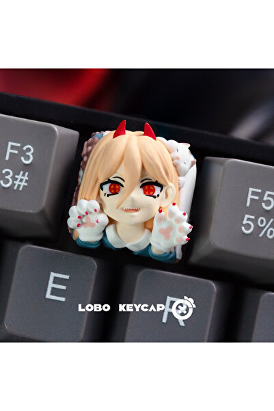 Choice3 غطاء مفتاح Ajazz Power Chainsaw Man Reze Power مصنوع من الراتنج، وهو ...