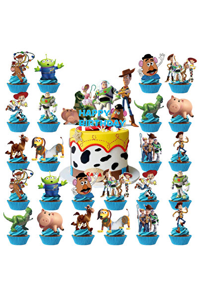 Choice MINISO 25pcs Toy Story Cake Topper、Cupcake Toppers ，Toy Story Birthday...
