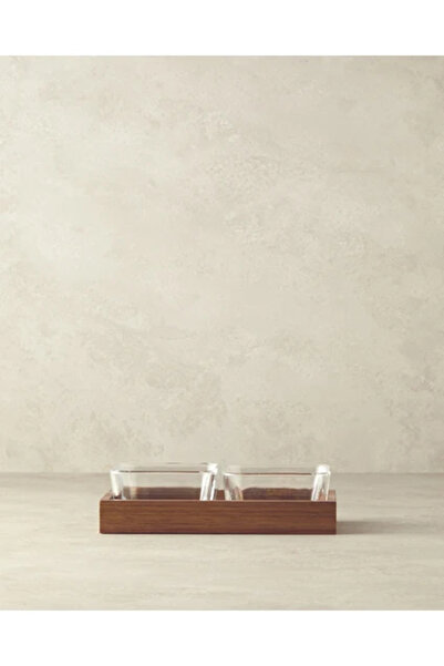 English Home Orient Akasya 3 Parça Sunumluk 200x400 Ml Koyu Kahverengi 12x22 cm