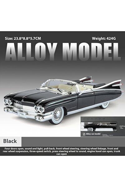 choice2 black with box 1:24 retro luxury convertible sports car alloy model, ...