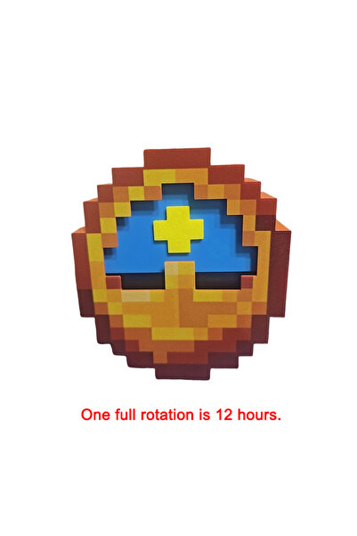 Choice1 ساعة مطبوع ثلاثية الأبعاد بتصميم كرتوني بكسلي، تصلح كزينة مكتبية أو ج...