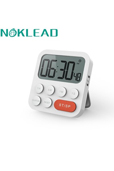 Choice مؤقت رقمي جديد بشاشة LCD بيضاء، يعرض الوقت بنظام 12/24 ساعة، مناسب للا...