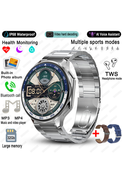 Choice7 ساعة رجالية فاخرة من الفولاذ المقاوم للصدأ، مزودة حزام فضي، وذاكرة 32...