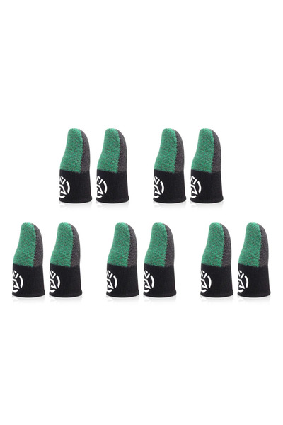 Choice14 ALLOYSEED 5Pairs green 1-20Pairs Mobile Finger Sleeve Breathable Thu...
