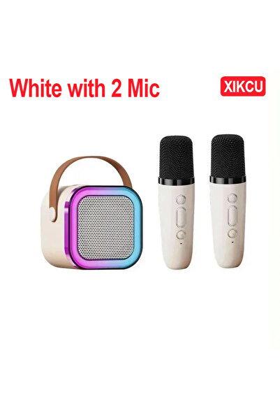 Choice4 مكبر صوت XIKCU محمول بتقنية بلوتوث 5.3، أبيض اللون، مزود بميكروفونين،...