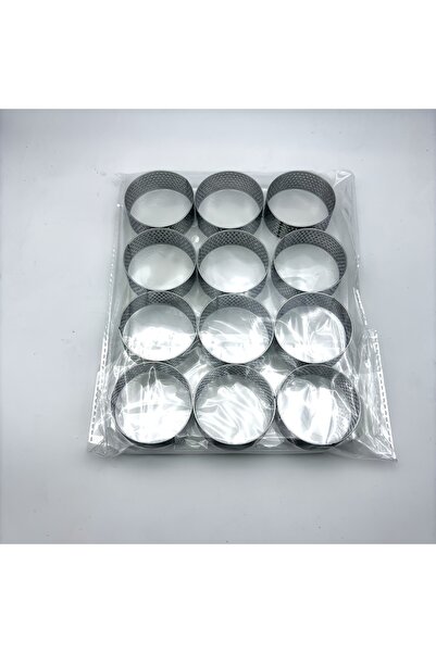 Choice مجموعة من 12 حلقة تارت دائرية من الفولاذ المقاوم للصدأ - قوالب مثقبة ل...