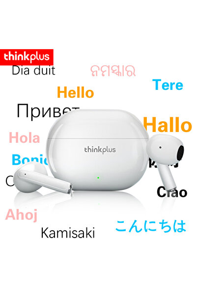 Choice سماعات رأس بلوتوث لاسلكية لينوفو Thinkplus XT93 TWS بيضاء اللون، عازلة...