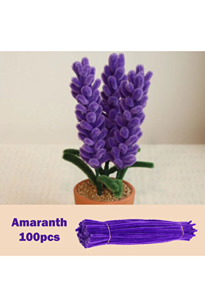 Choice41 100 قطعة من أسلاك نسيج الشنيل الملونة، مقاس 30 سم × 0.6 سم، مصنوعة م...